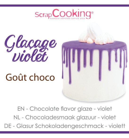 Chocolate flavour glaze - violet 130g