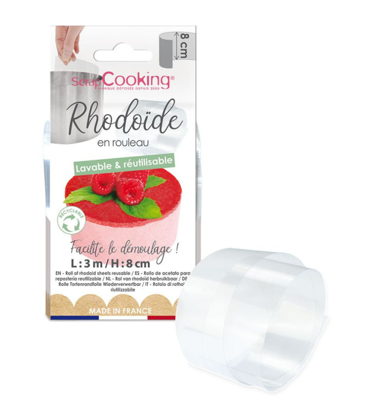 Ruban rhodoïde entremets 3 m x H.8 cm