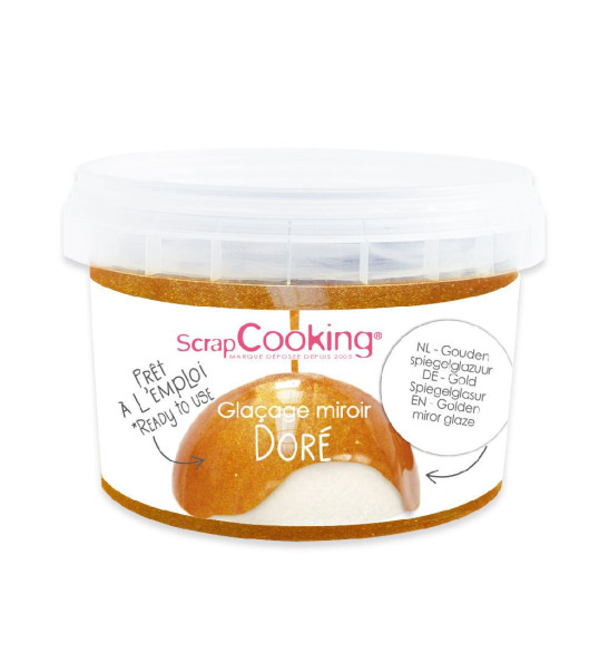 Gold ready to use mirror glaze mix 300g - ScrapCooking