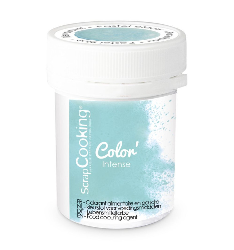 Colorant alimentaire en poudre bleu pastel 5 gr