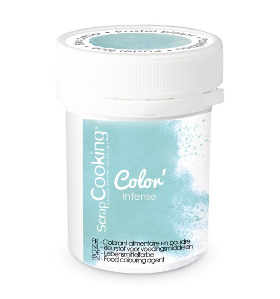 Colorant alimentaire en poudre bleu pastel 5 gr - ScrapCooking