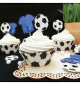 24 caissettes + 24 cake toppers Football cupcakes - ScrapCooking