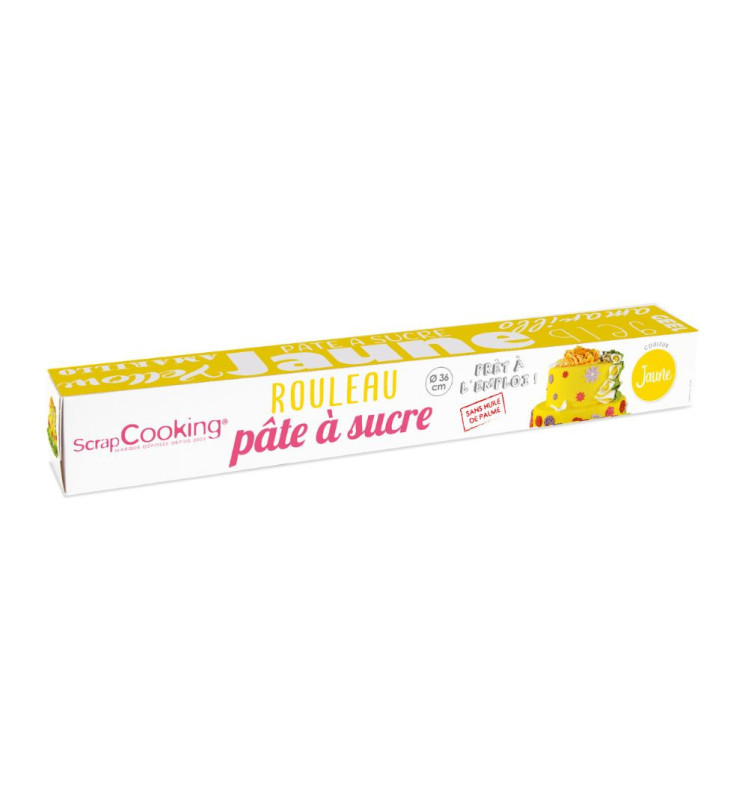 Pâte à sucre rouleau jaune 36 cm