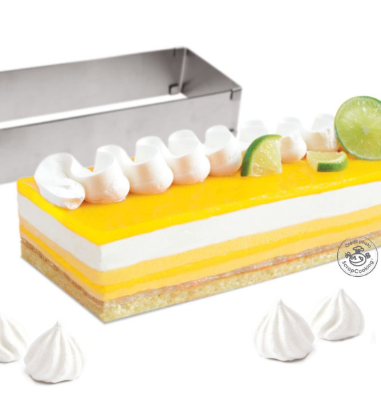 Cadre pâtissier rectangle extensible inox entremets - ScrapCooking