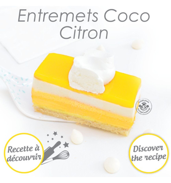Cadre pâtissier rectangle extensible inox recette entremets citron coco - ScrapCooking