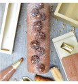 Tapis génoise - semelle silicone 30 x 8 cm - buche poire chocolat - ScrapCooking (2)