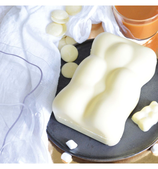 Moule 3D choco ourson xxl chocolat blanc - ScrapCooking