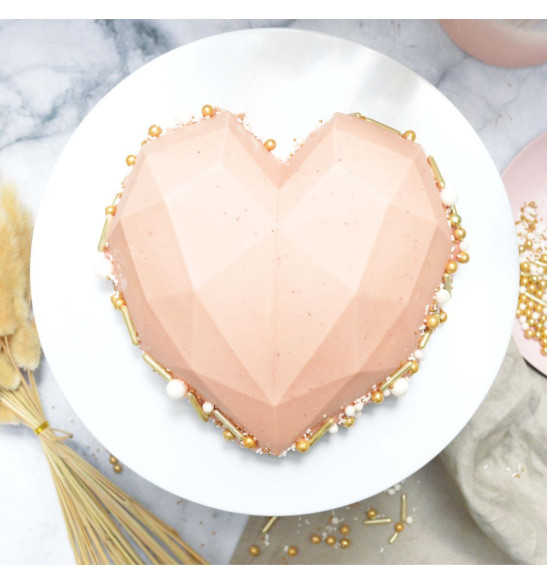 Diamond heart silicone dessert mould - product image 2 - ScrapCooking
