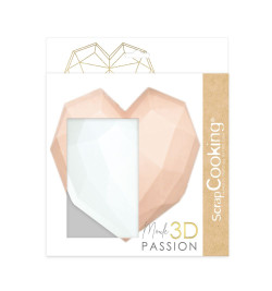 Moule entremets silicone cœur diamant - Passion pack - ScrapCooking