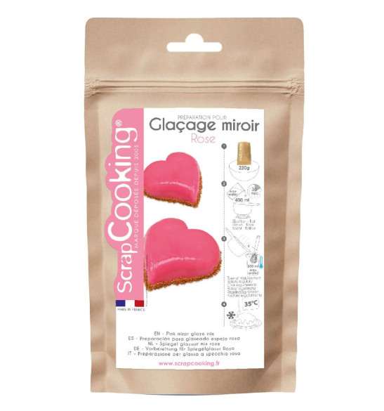 Pink mirror glaze 220g - product image 1 - ScrapCooking