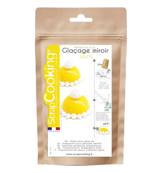 Glaçage miroir jaune en poudre - ScrapCooking