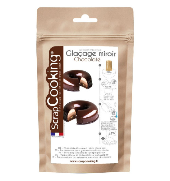 Glaçage miroir chocolaté en poudre - ScrapCooking