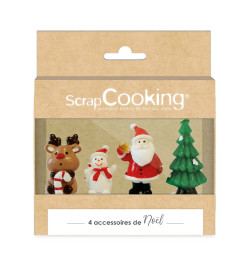 60 Décorations Comestibles Noël - Papier De Riz (Père Noël, Sapins...) - Pour Gâteaux, Cupcakes, Biscuits