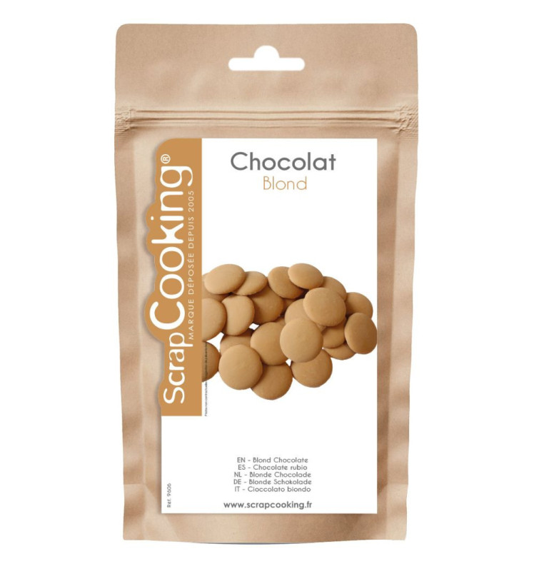 Palets de chocolat Blond 190g pack - ScrapCooking