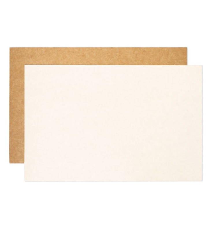 5 supports à gâteaux rectangles 20X30 cm en kraft - côté blanc - ScraoCooking