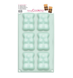 Silicone mould 6 teddy bears - ScrapCooking®