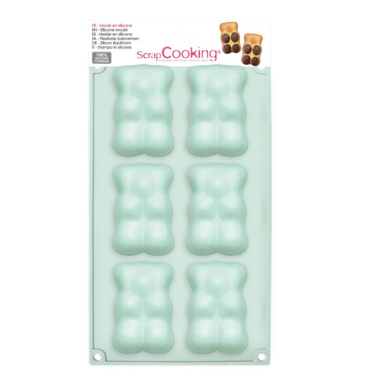 Moule silicone oursons guimauve x 6 - pack -ScrapCooking