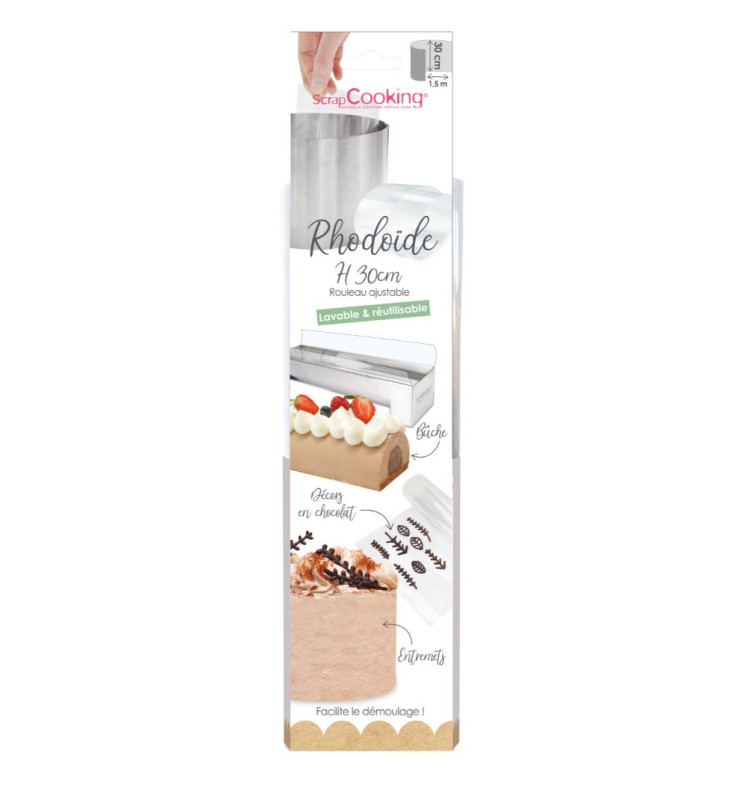 Ruban rhodoïde entremets 1,5 m x H.30 cm - ScraCooking