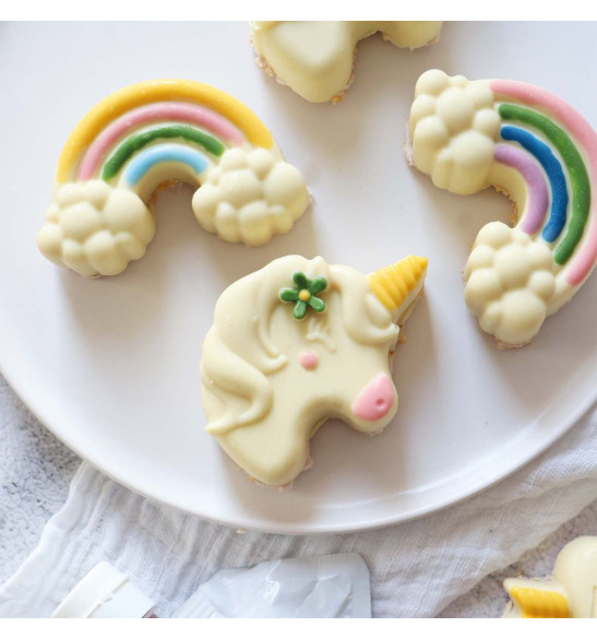 Moule en silicone multi-licorne - petits entremets - ScrapCooking