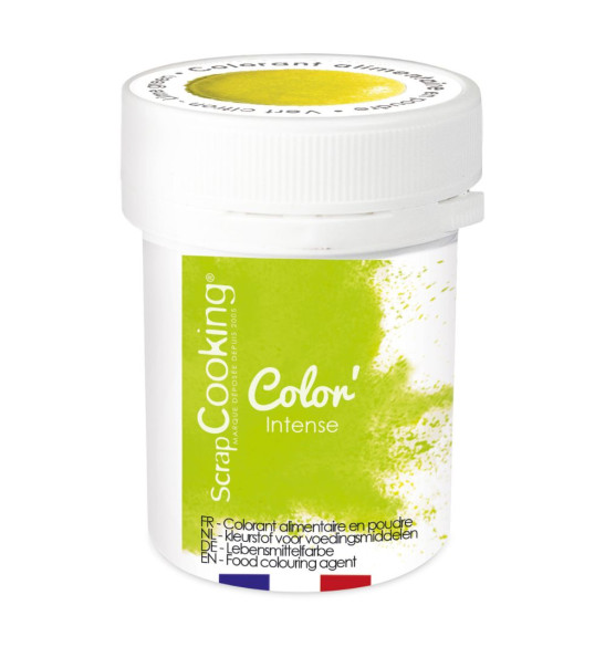 Colorant alimentaire en poudre vert citron 5 gr - ScrapCooking