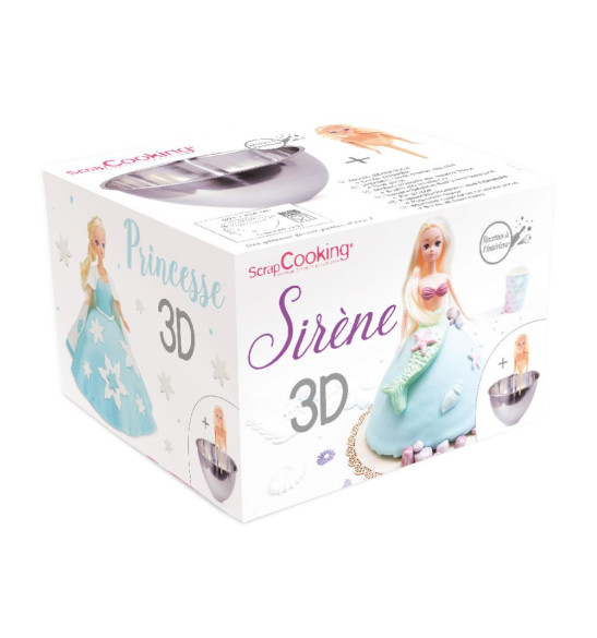 Moule dôme gâteau princessesirène 3D  - ScrapCooking