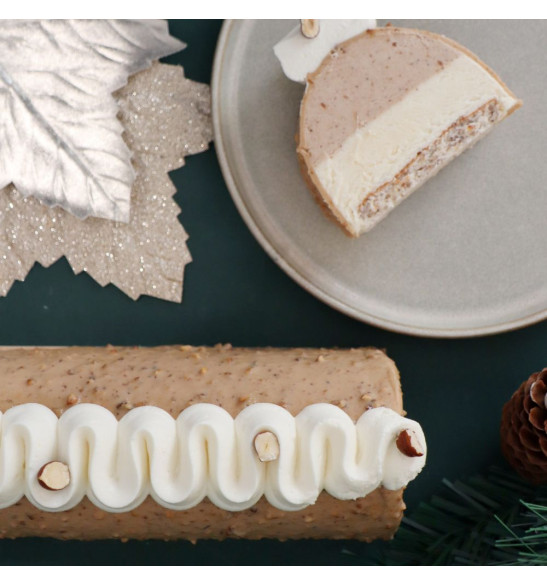 Moule bûche inox XXL - buche praliné noisettes - ScrapCooking