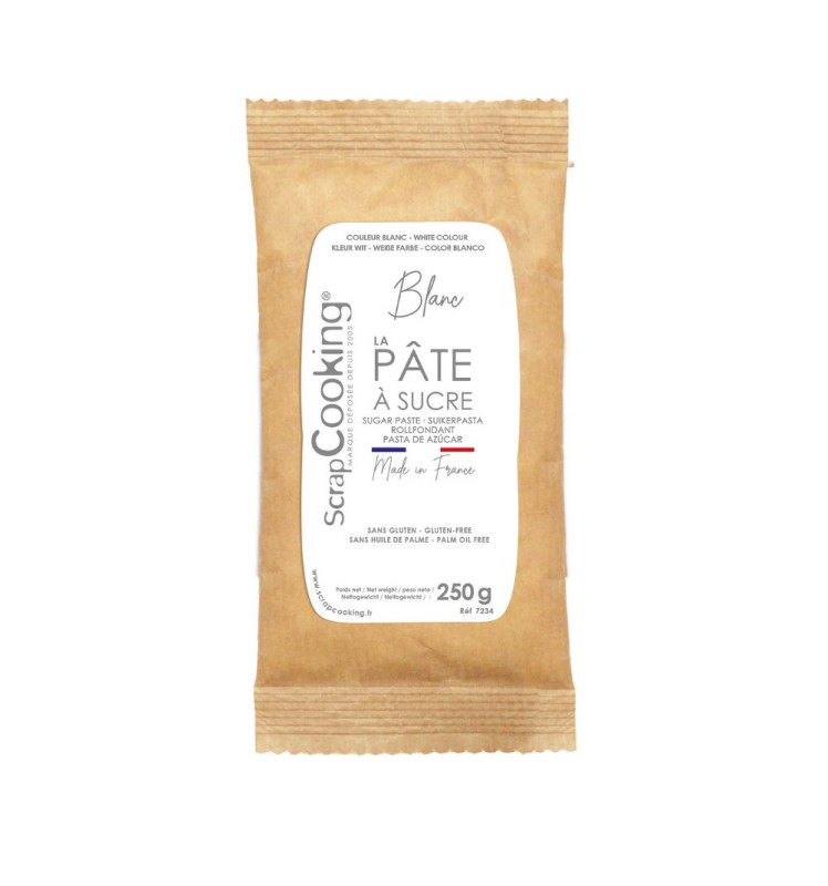 Pâte à sucre blanche 250g  - ScrapCooking