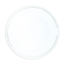 Round cake board with a lacework trim Ø 32 cm White