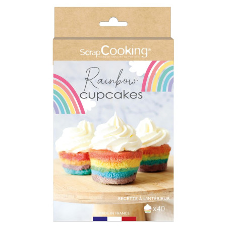 Kit cupcakes rainbow pack - ScrapCooking