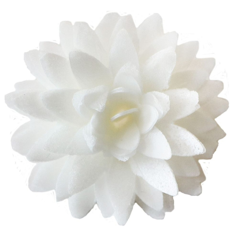Dahlia blanc azyme déco - ScrapCooking