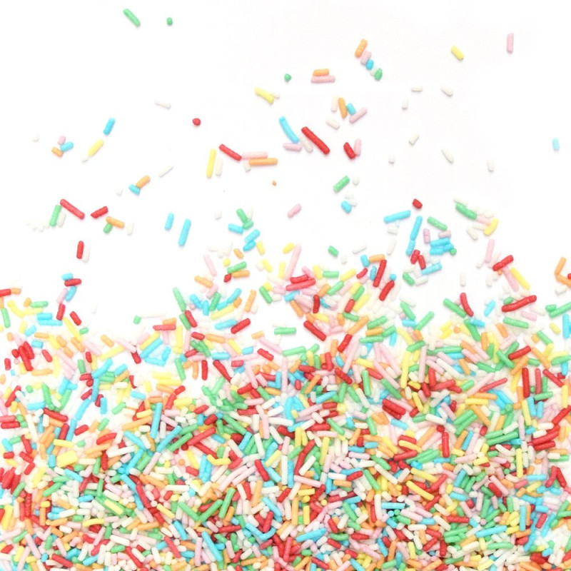 Multi-coloured sugar strands 80g - product image 1 - ScrapCooking