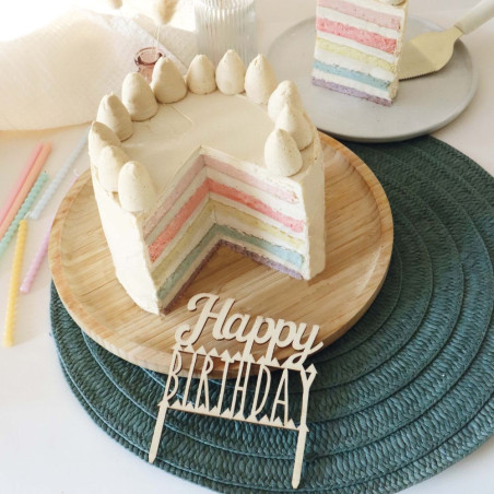 Cake topper bois Happy Birthday - layer cake - ScrapCooking
