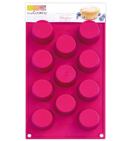 copy of ScrapCooking® silicone mould with 11 mini muffin cavities