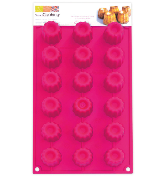 Moule à gâteaux silicone platinium 18 cannelés