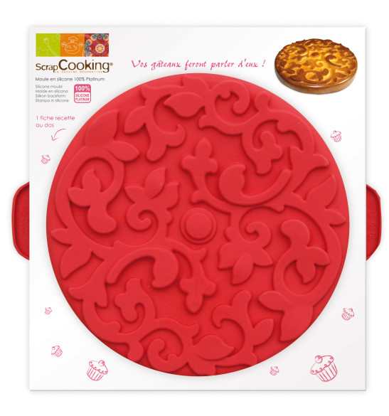 Moule à gâteau rond silicone entrelacs réf.3004