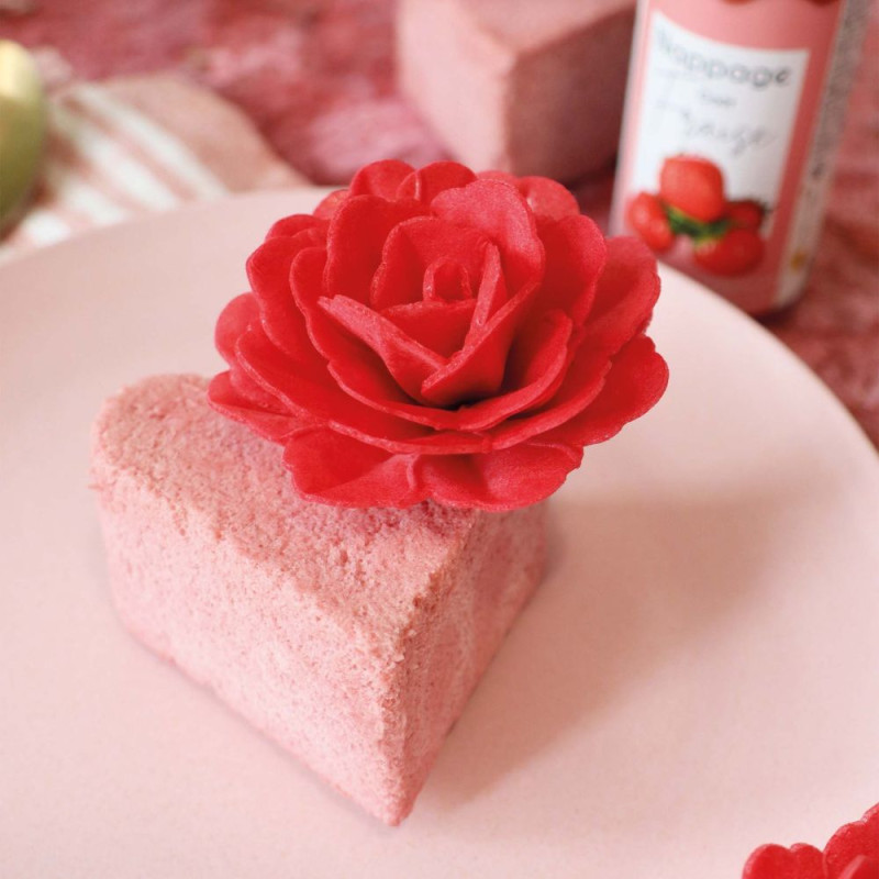 Roses royales rouges azyme décors - ScrapCooking