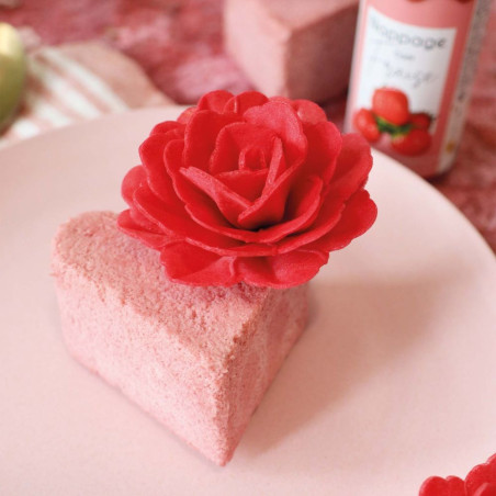 Roses royales rouges azyme décors - ScrapCooking