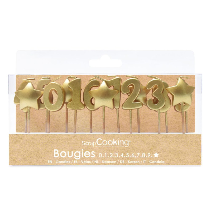 Ambiance bougies chiffres et étoiles