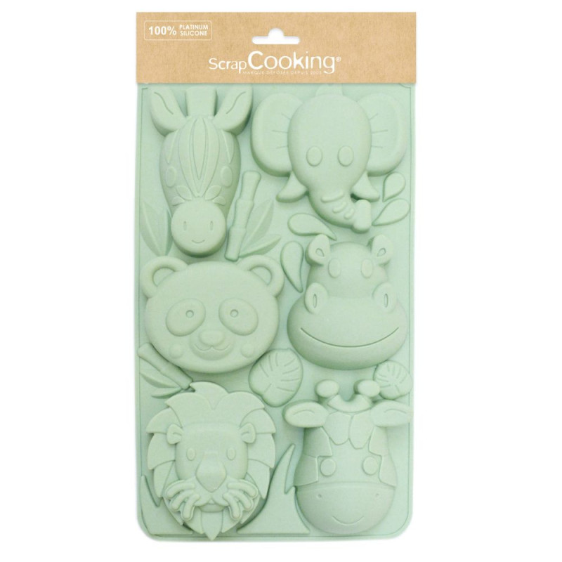Moule à gâteaux silicone animaux de la jungle - ScrapCooking