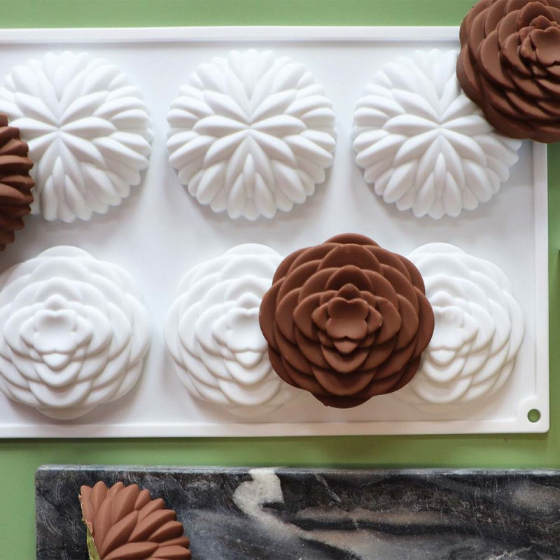 Fleurs choco moule silicone Saint Honoré ScrapCooking