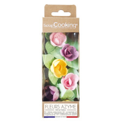 6 Mini rose corolla edible wafer decorations