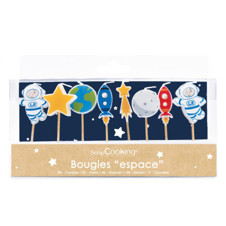 8 bougies espace - ScrapCooking