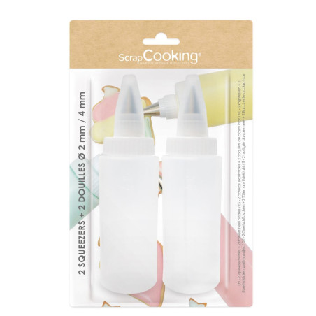 2 squeezers + 2 douilles à glaçage packaging - ScrapCooking