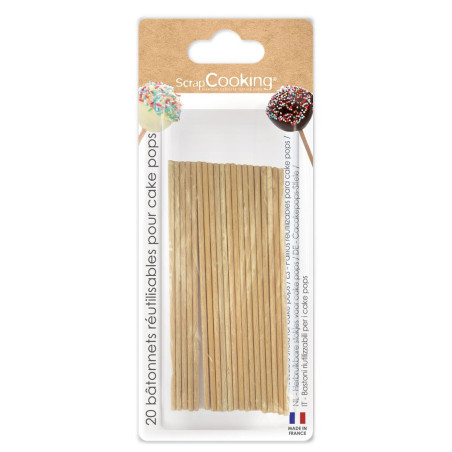 20 bâtonnets pour cake pops - ScrapCooking