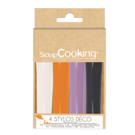 4 stylos goût choco Halloween - ScrapCooking