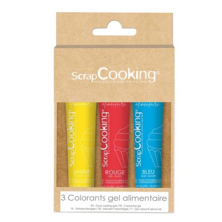 Lot color'gels x3 rouge bleu jaune - ScrapCooking