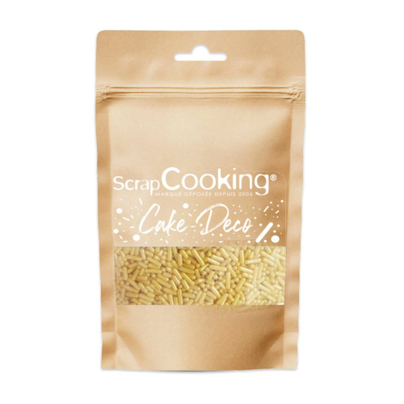 Golden vermicelli sweet decorations 60g - product image 1 - ScrapCooking