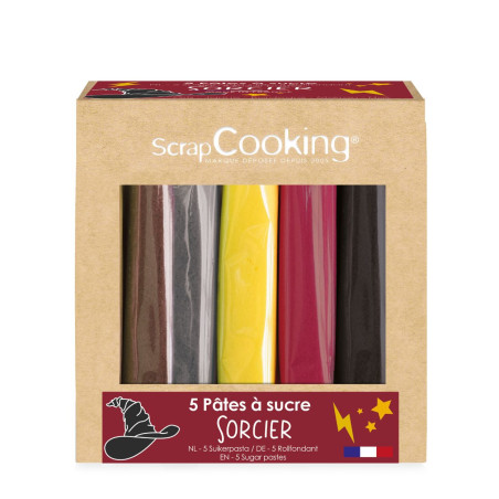 Set of 5 sugarpaste wizard decorations 5 x 80g - product image 1 - ScrapCooking