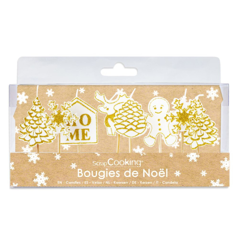 8 golden Christmas candles - product image 1 - ScrapCooking