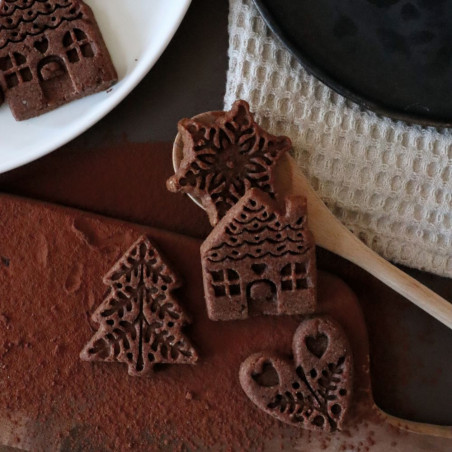 Biscuits de Noel cacao moule silicone - ScrapCooking